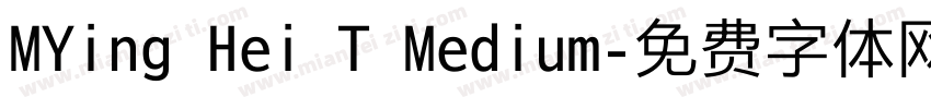 MYing Hei T Medium字体转换